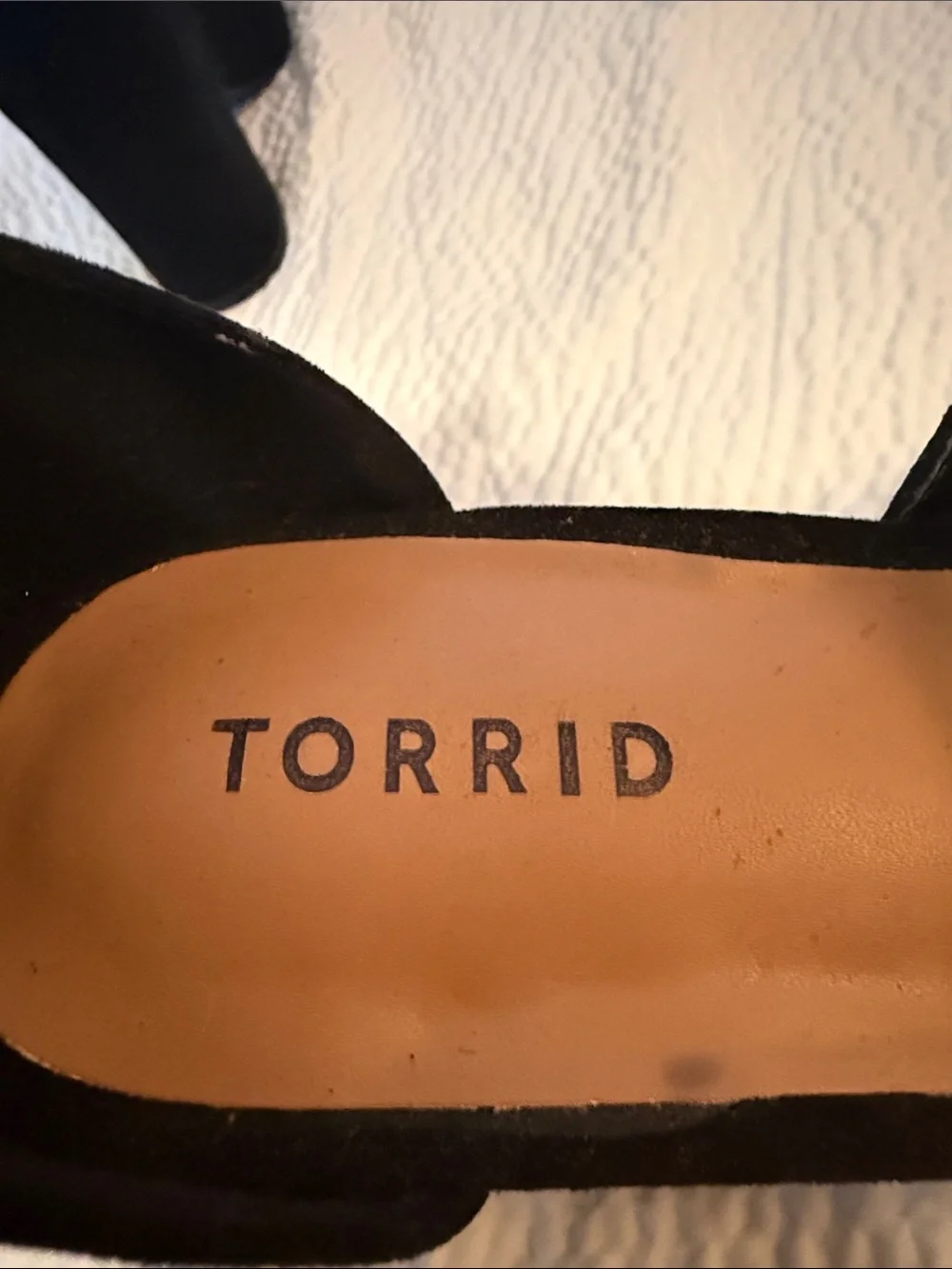 torrid Black Suede Ankle-Strap Wedge Sandals